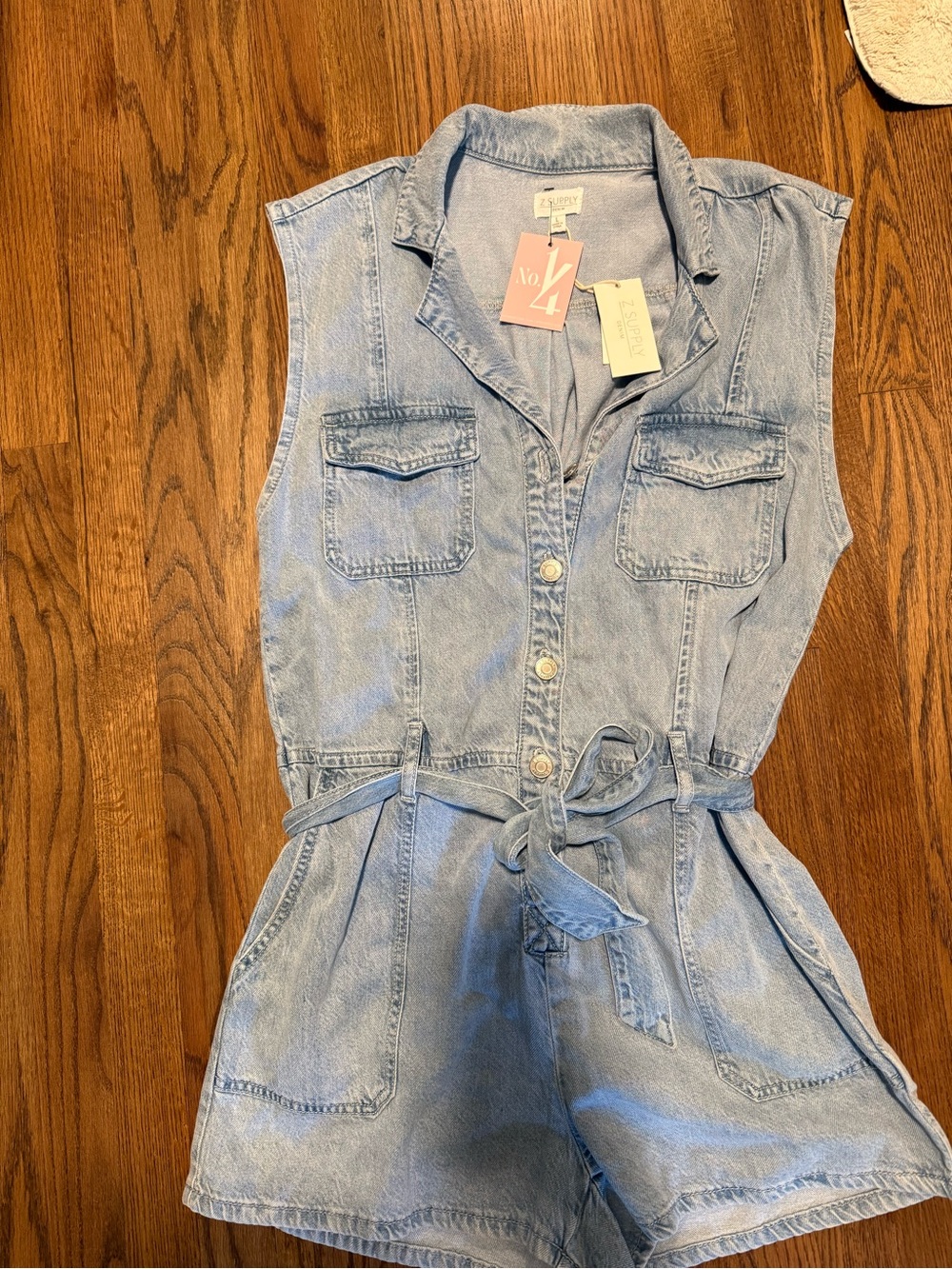 Hadley Soft Denim Sleeveless Romper